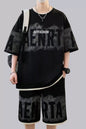 Men's Plus Size Letter Round Neck Tee and Shorts Set New Era Fashion LLc