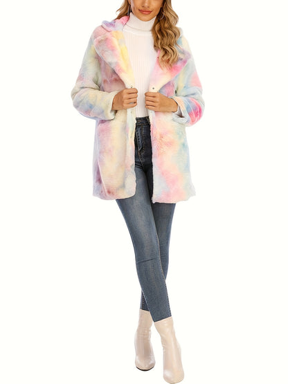 Winter Warm Plush Loose Coat, Casual Long Sleeve Fashion Teddy Outerwear, Women's Clothing NovaCart