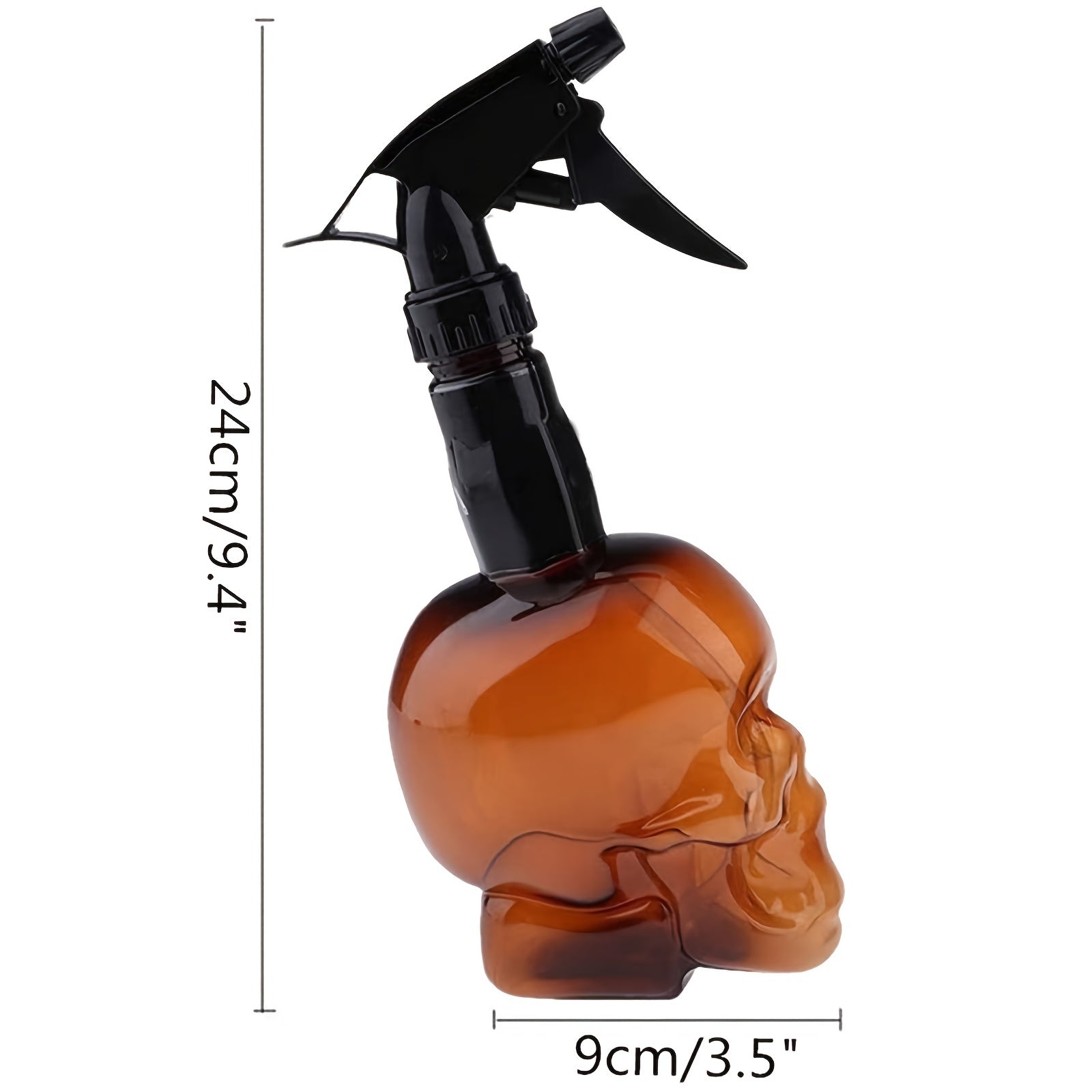 200Ml/7Oz Empty Spray Bottle with a Fine Mist Sprayer Featuring a Retro Skull Design, Made of Plastic And Refillable, Ideal for Hair Styling, Cleaning, And Plant Care NovaCart