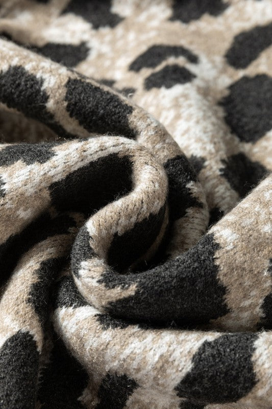 Leopard Contrast Trim Drop Shoulder Sweater Shop Style & More | Fresh Looks, Everyday Deals & Free Shipping