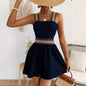 Women's Resort-Style Sleeveless Wide-Leg Jumpsuit with Cinched Waist FitiqueFit