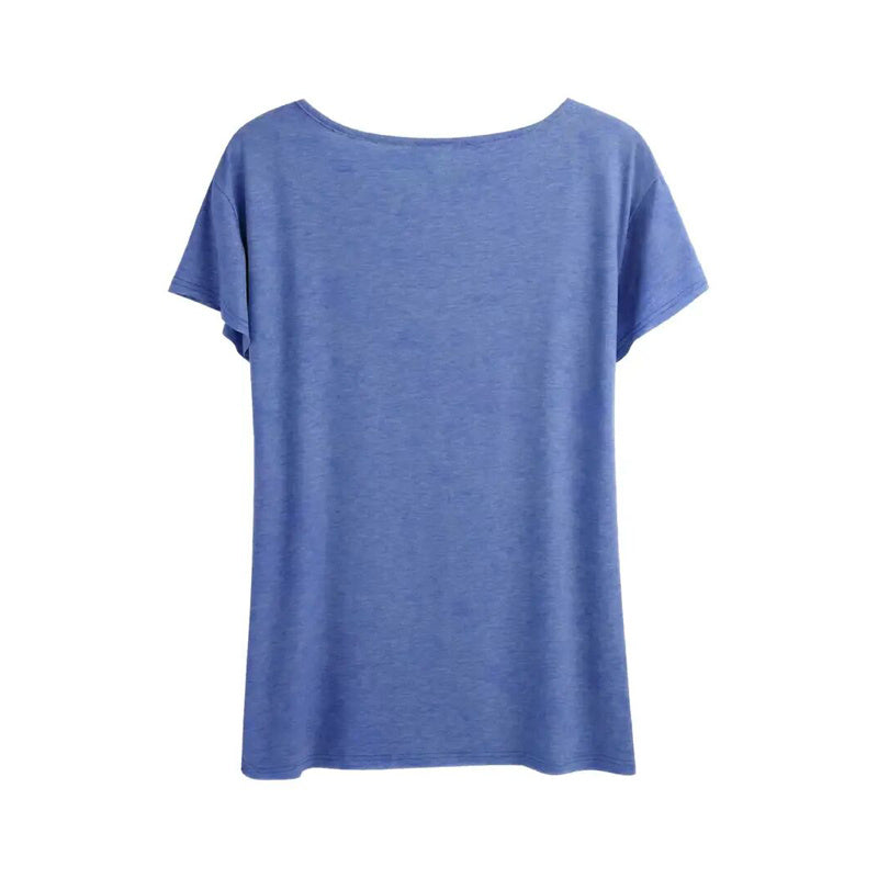 Heart Print T-Shirt Comfortable Round Neck Summer Tee FitiqueFit