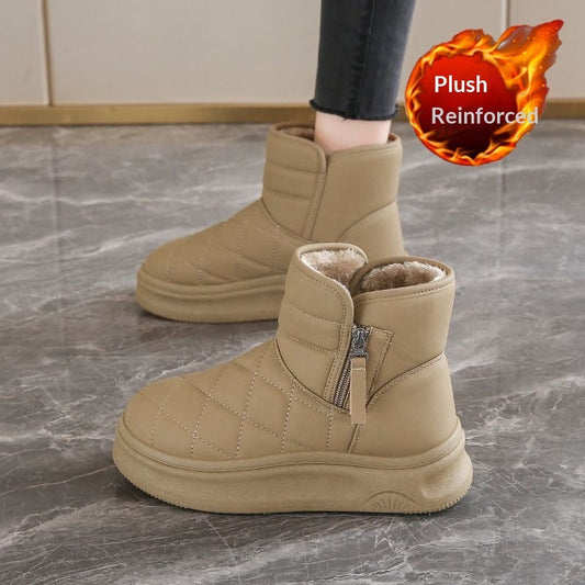 Women’s Warm Fleece-Lined Snow Boots – Casual Winter Anti-Slip Ankle Boots FitiqueFit