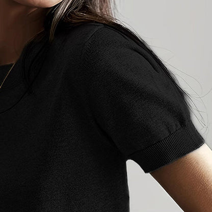 Women’s Soft Stretch Minimalist T-Shirt – Everyday Slim Fit Top FitiqueFit