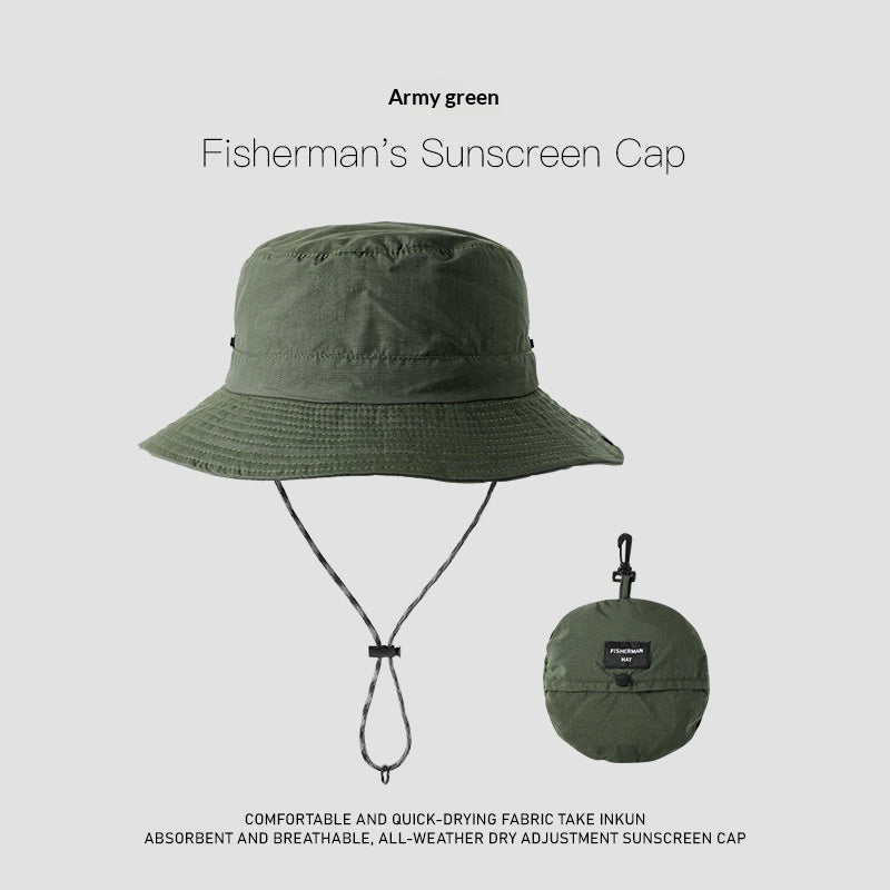 Wide-Brim UV Protection Nylon Sun Hat – Breathable Outdoor Hat for Women & Men FitiqueFit