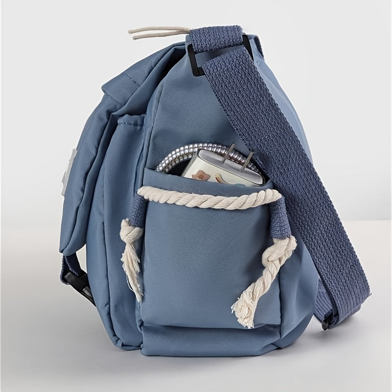 1pc Nylon Handbag Shoulder Bag Large Capacity Messenger Bag, Men's Messenger Bag Student School Bag NovaCart