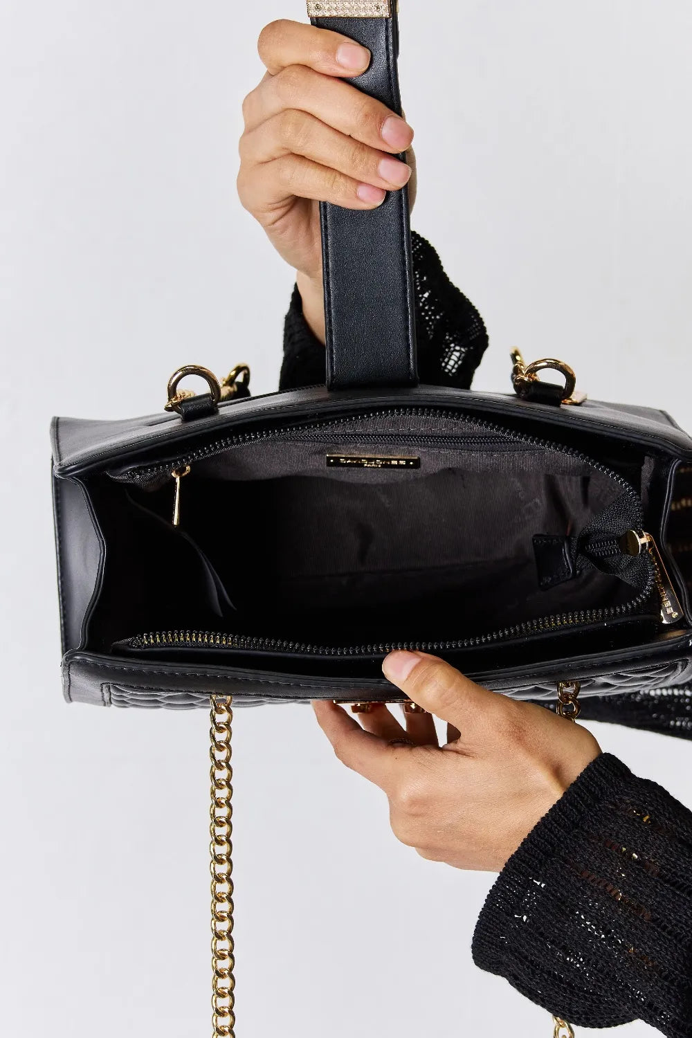 David Jones Quilted PU Leather Handbag New Era Fashion LLc