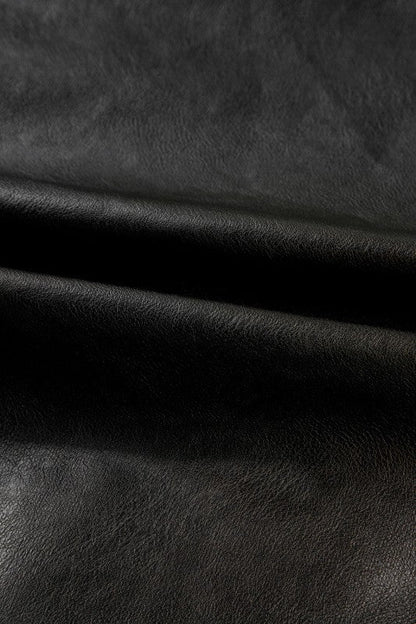 Faux Leather Button-Front Boxy Jacket See size chart under “more details” The Fashion Celestial