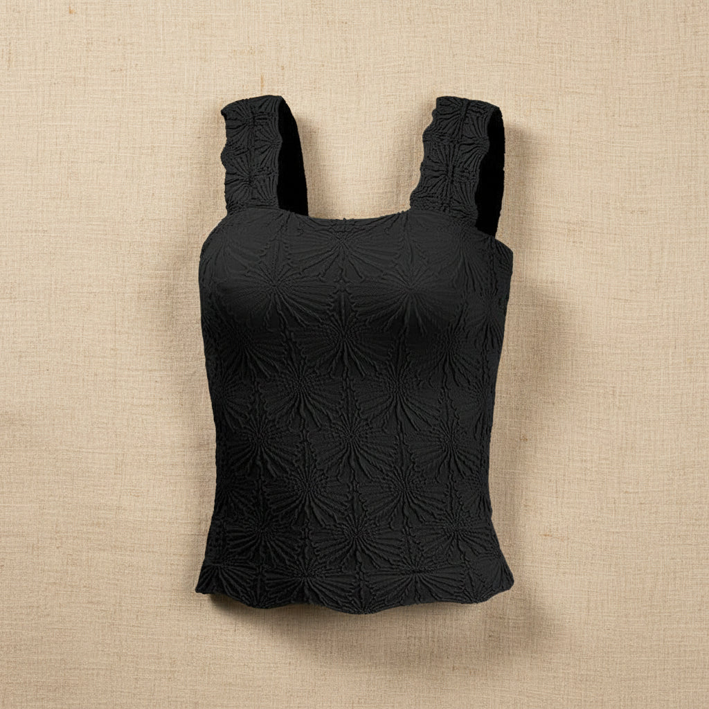 Women's Pleated Figure-flattering Square-neck Camisole FitiqueFit