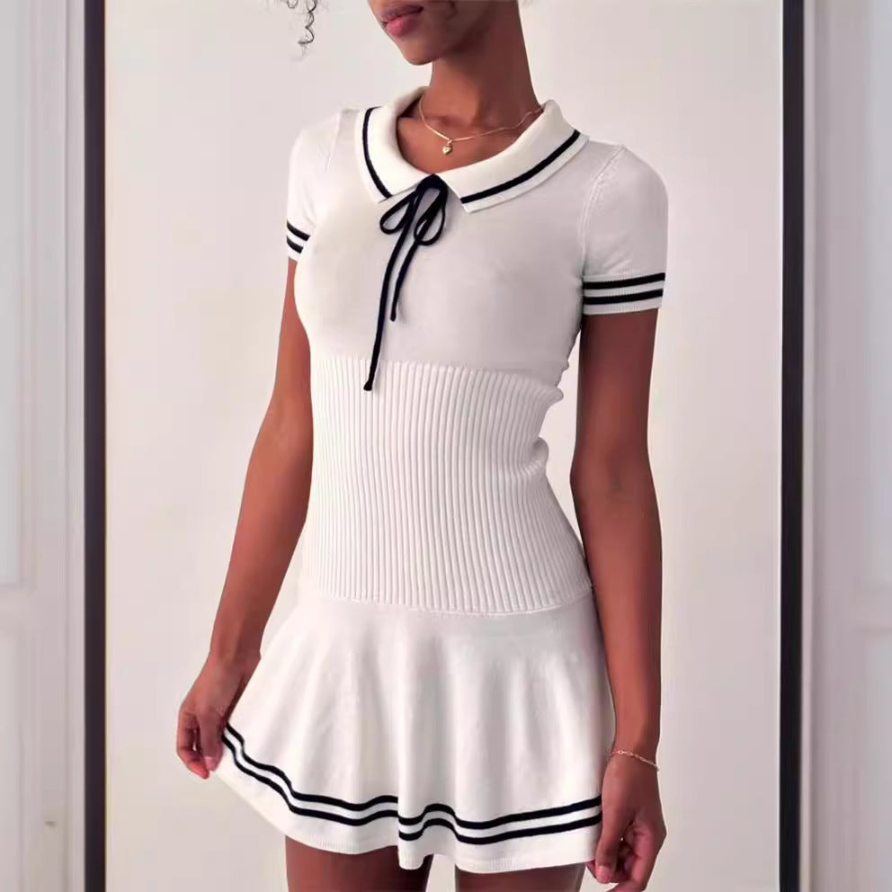 Women’s Striped Knit Midi Dress FitiqueFit