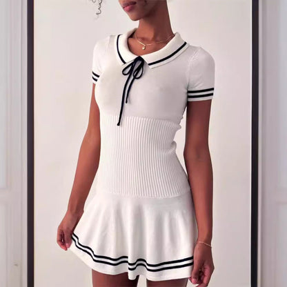 Women’s Striped Knit Midi Dress FitiqueFit