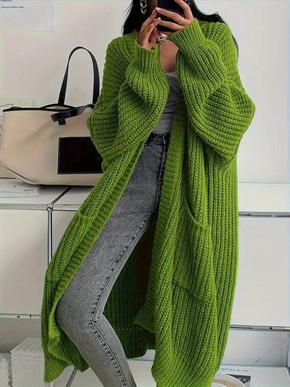Women’s Long Cardigan Sweater – Loose Fit Knitwear, Versatile Style FitiqueFit