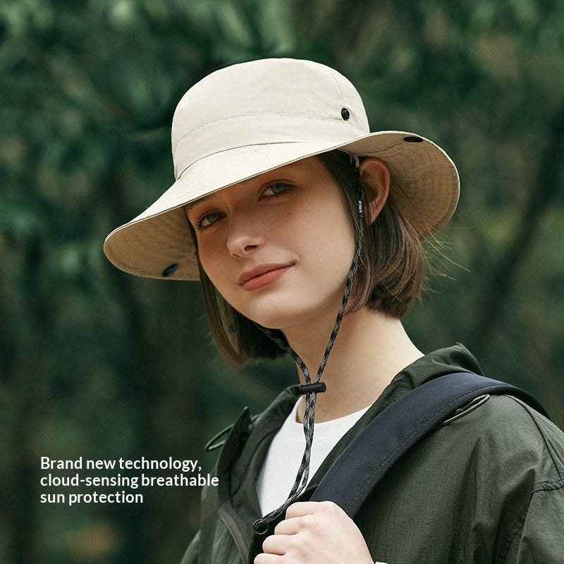 Wide-Brim UV Protection Nylon Sun Hat – Breathable Outdoor Hat for Women & Men FitiqueFit