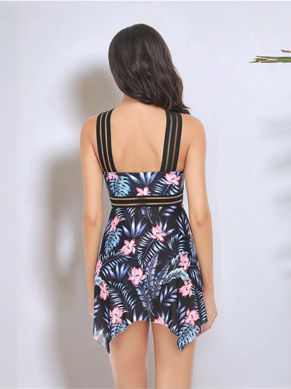 Cutout Printed Two-Piece Swim Set New Era Fashion LLc