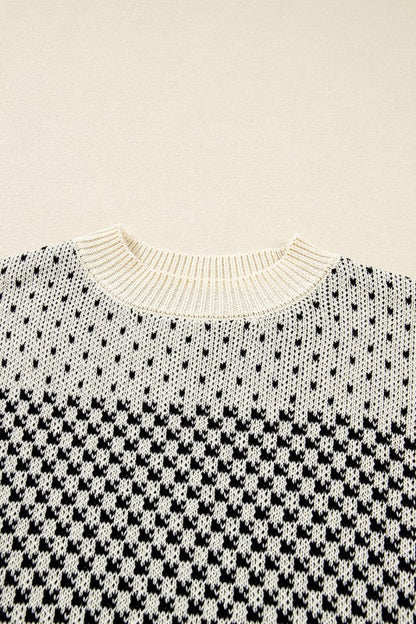 Dotted Colorblock Lantern Sleeve Sweater Shop Style & More | Fresh Looks, Everyday Deals & Free Shipping