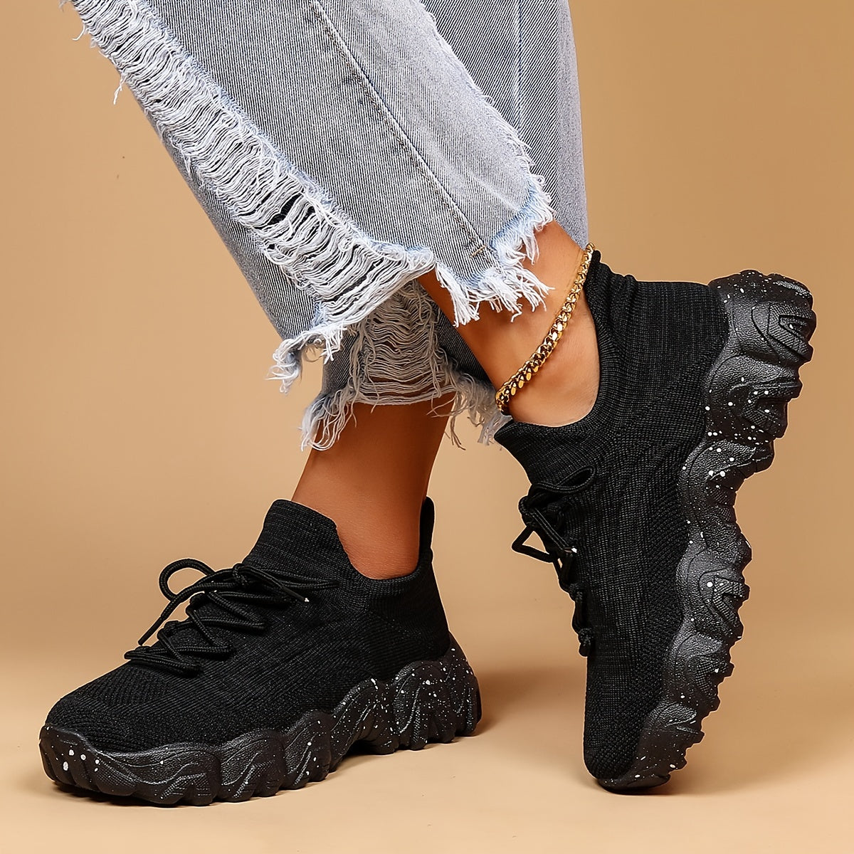 Women'S Plus Size Casual Sports Shoes | Lightweight Breathable Running Shoes, Fashionable Slip-On Style, Low Top, Round Toe, Fabric Upper and Insole, Rubber Sole NovaCart
