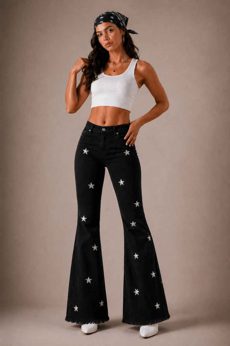 Midnight Stardust Bells GJG DENIM