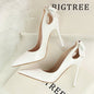 Women's Solid Color Cutout Back Bow High Heels See size chart under “more details” The Fashion Celestial