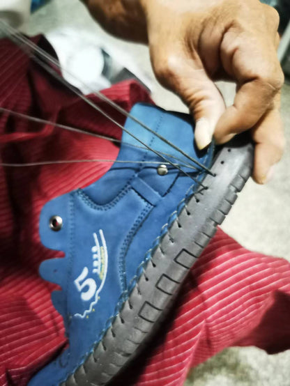 Men's Handmade Stitching Casual Shoes Flats Outdoor Walking Sneakers NovaCart