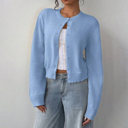 Light Ribbed Button-Up Cardigan FitiqueFit