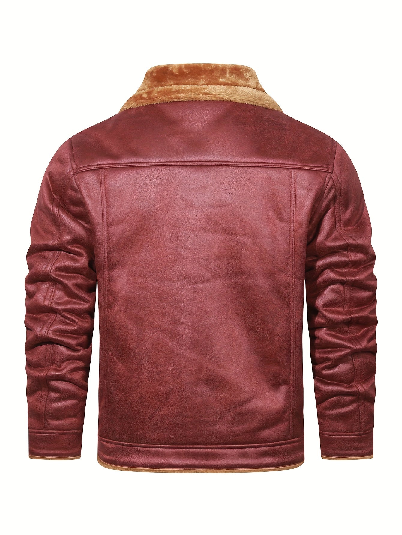 H01 Faux Fur Coat Composite Plush Thickened Warm Men's Jacket NovaCart
