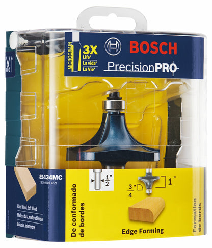 BOSCH 85434MC 3/4 In. x 1 In. Carbide-Tipped Roundover Router Bit VM Hardware