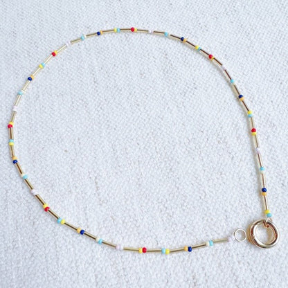Dainty Color Bead Front Lock Necklace Shop Style & More | Fresh Looks, Everyday Deals & Free Shipping