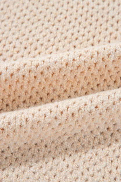 Solid Eyelet V-Neck Drop Shoulder Sweater Shop Style & More | Fresh Looks, Everyday Deals & Free Shipping