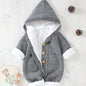 Newborn Boys And Girls Knitted Jumpsuit With Long Sleeve Hooded Pants Jumpsuit NovaCart