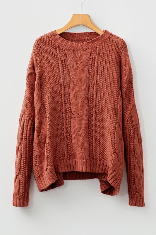 Textured Chunky Knit Long Sleeve Sweater Shop Style & More | Fresh Looks, Everyday Deals & Free Shipping
