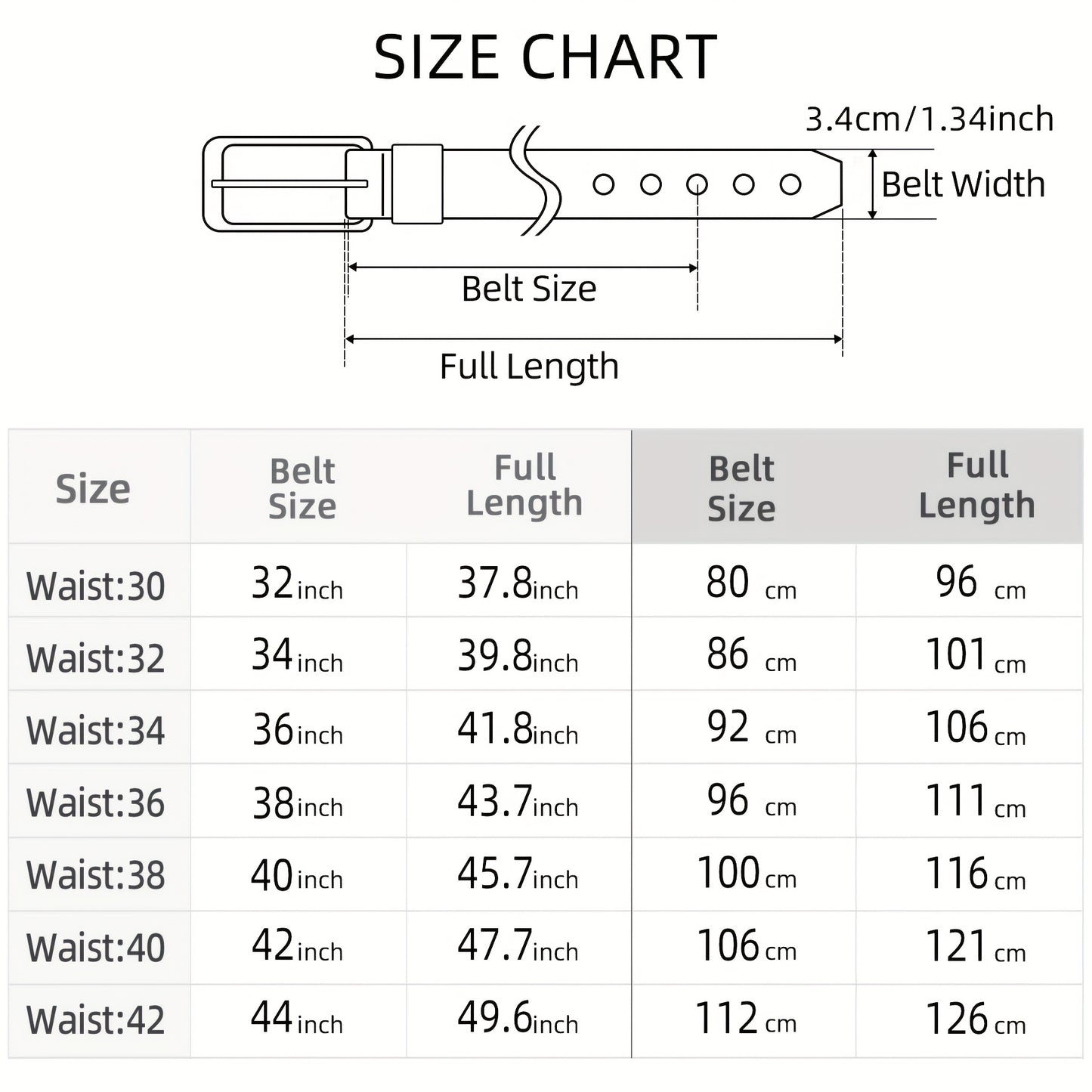 Men's Leather Belt, Fashion & Classic Casual Belt with Single Prong Buckle for Jeans, Pants, Work And Business, Gift for Dad & Husband NovaCart