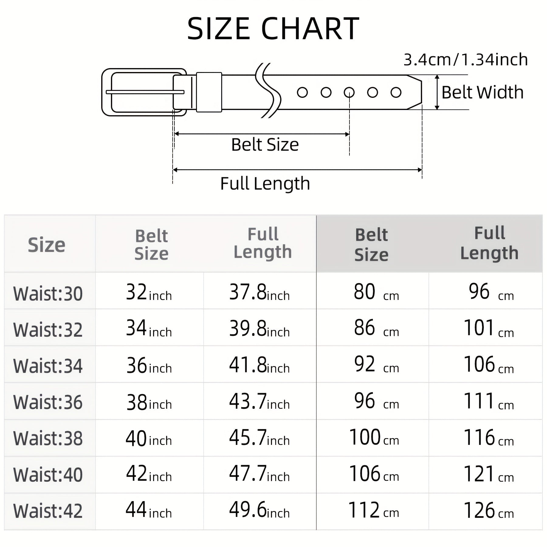 Men's Leather Belt, Fashion & Classic Casual Belt with Single Prong Buckle for Jeans, Pants, Work And Business, Gift for Dad & Husband NovaCart
