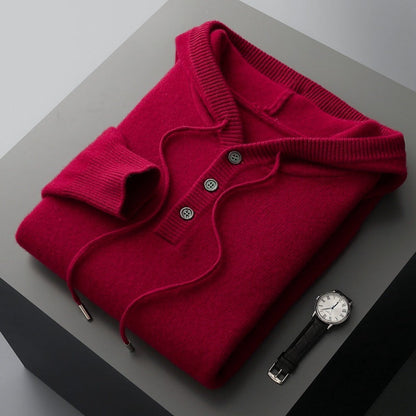 Men's American-style Warm High-grade Button Hoodie Sweater Grayceful LLC