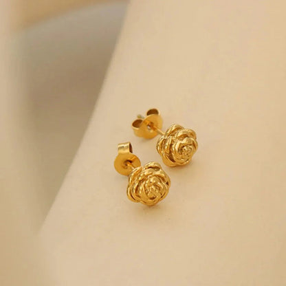Petal Gleam Studs Ivory Embers