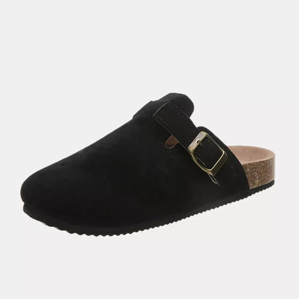 Suede Closed Toe Buckle Slide New Era Fashion LLc