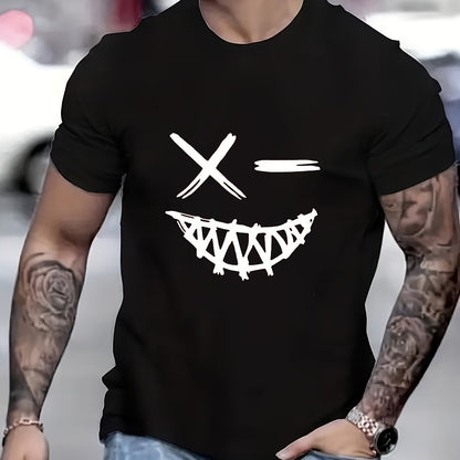 Evil Smile Face Shirt for Men – Trendy Summer Streetwear Tee FitiqueFit