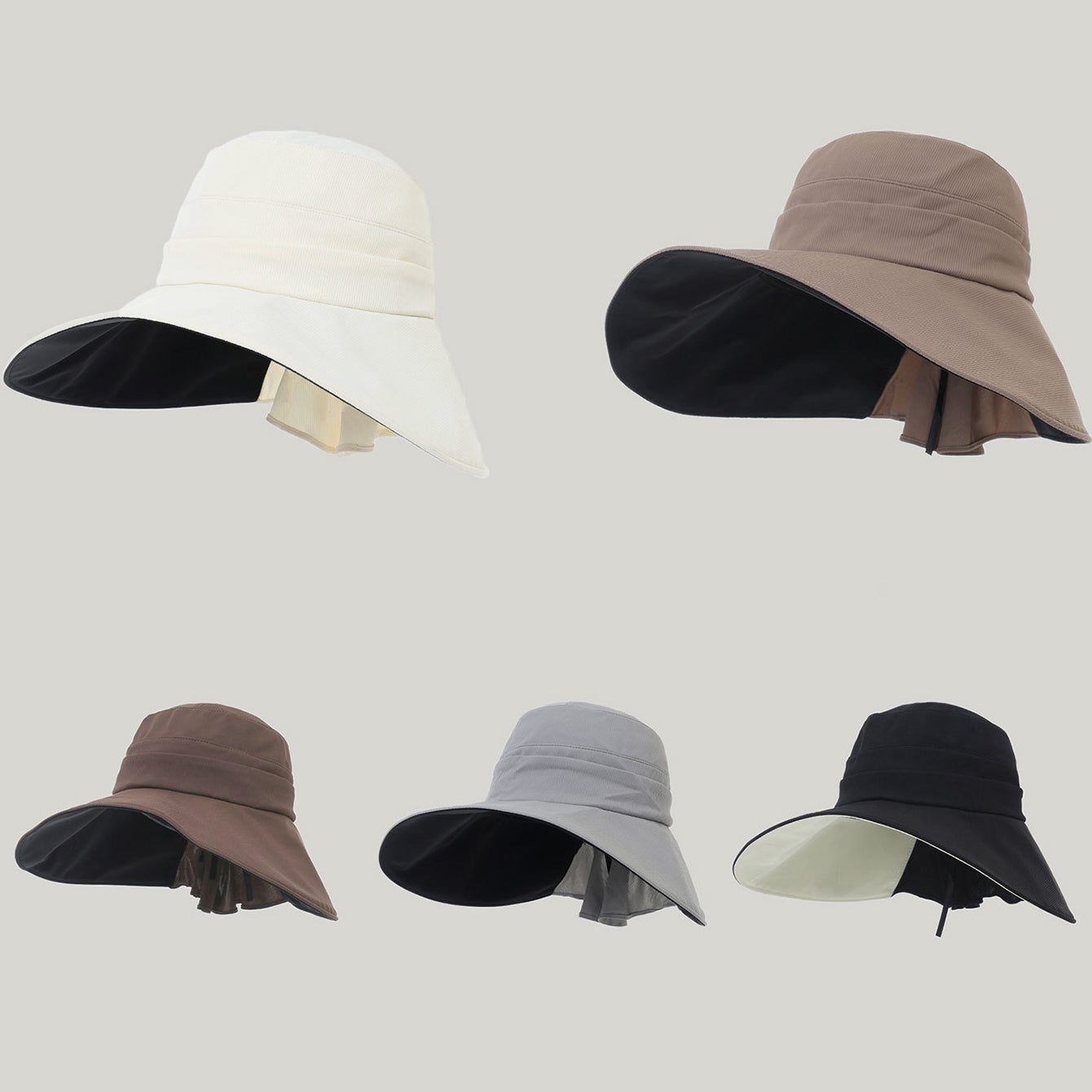 Women's Wide-Brim Striped Sun Hat | Lightweight Outdoor UV Protection FitiqueFit