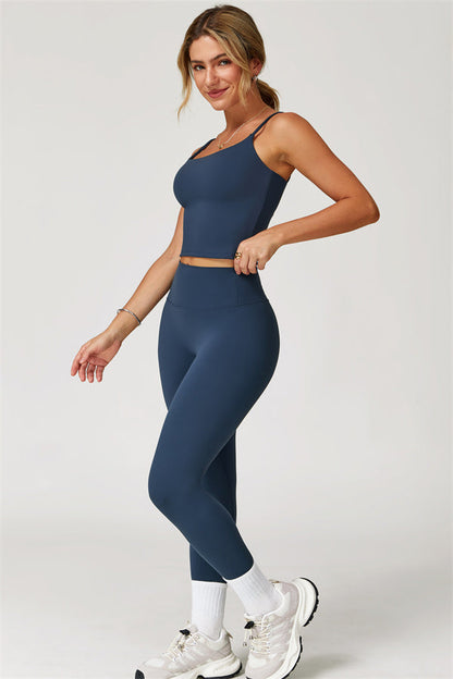 The Agile Crop Top Leggings 2-Piece Set Fitglutes Activewear Gymwear Sportswear & Workout Clothes
