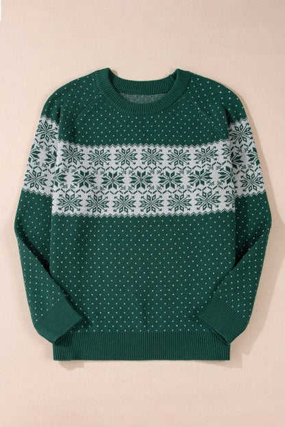Plus Size Christmas Snowflake Crewneck Sweater Shop Style & More | Fresh Looks, Everyday Deals & Free Shipping