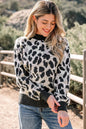 Leopard Contrast Trim Drop Shoulder Sweater Shop Style & More | Fresh Looks, Everyday Deals & Free Shipping