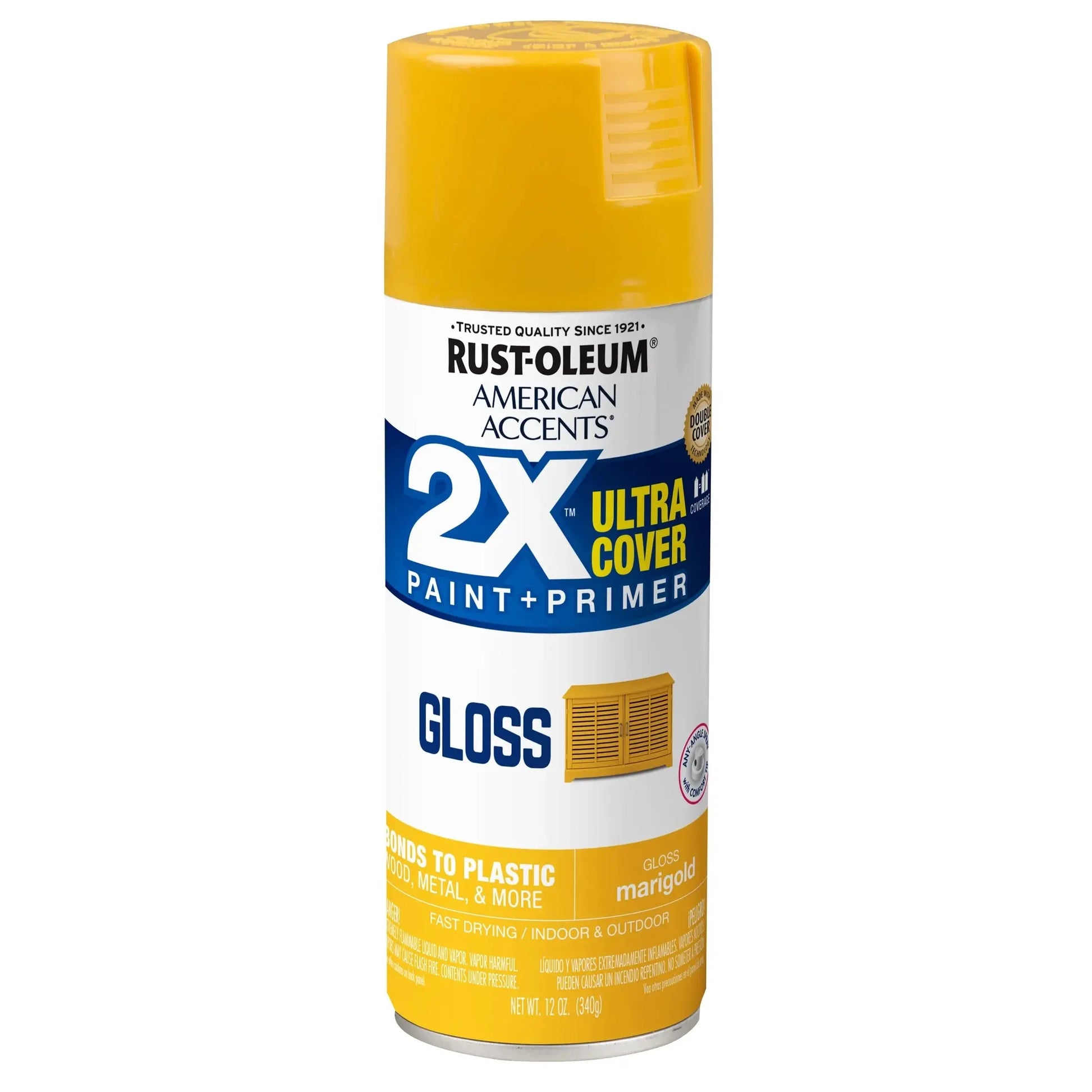 Transform Your Space with 6 Pack of Marigold American Accents 2X Ultra Cover Gloss Spray Paint - 12 Oz for Effortless Home Improvement