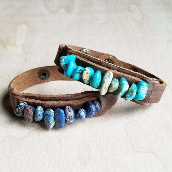 Dusty Narrow Cuff with Turquoise Regalite Stones Shop Style & More | Fresh Looks, Everyday Deals & Free Shipping