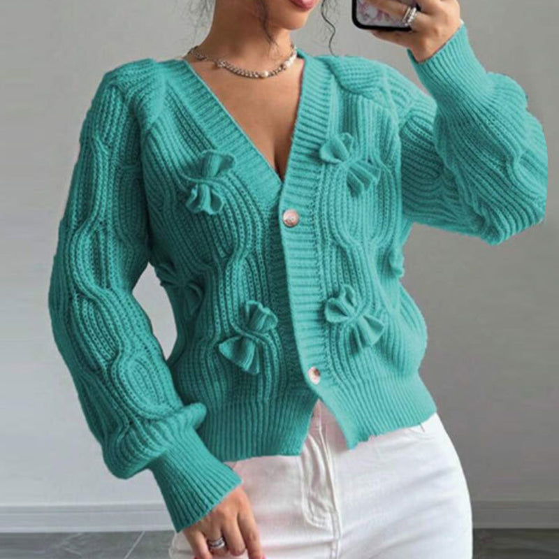 Women's Bow Cropped Cardigan FitiqueFit