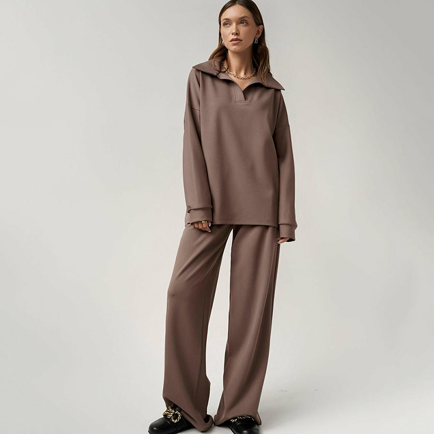 Women’s French Casual Two-Piece Suit – High-Waist Trousers Elegant Set FitiqueFit