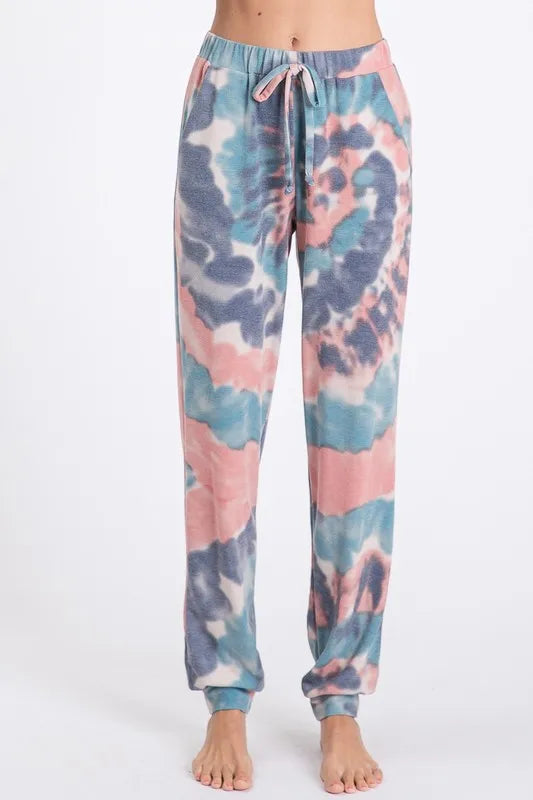 BiBi Tie Dye French Terry Casual Pants New Era Fashion LLc
