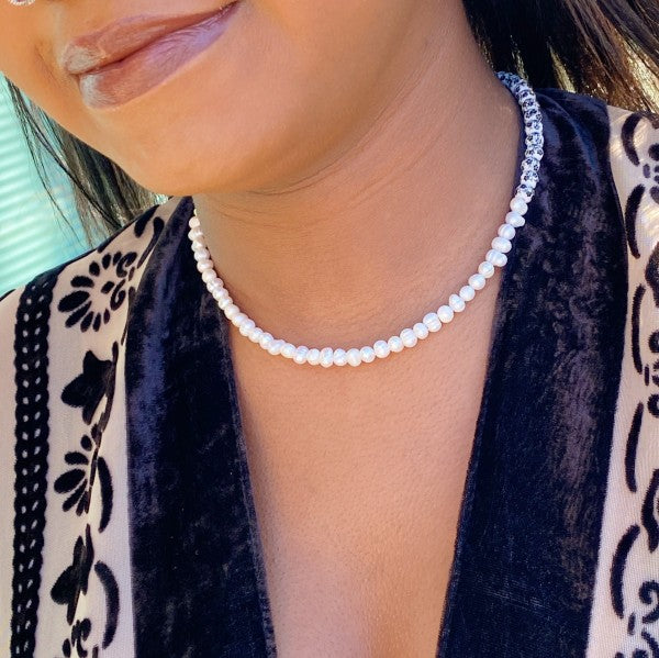 So Fresh Pearl And Porcelain Choker Necklace Shop Style & More | Fresh Looks, Everyday Deals & Free Shipping