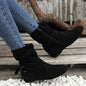 Ankle Boots  Round Toe Buckle Belt Side Zipper Boots