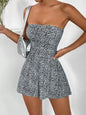 Chic Strapless Ruched Waist Romper New Era Fashion LLc