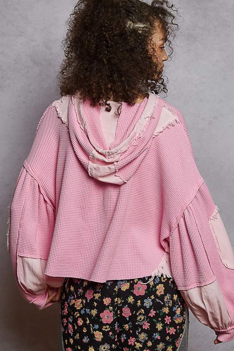 POL Raw Hem Cropped Hooded Jacket West2East Surf