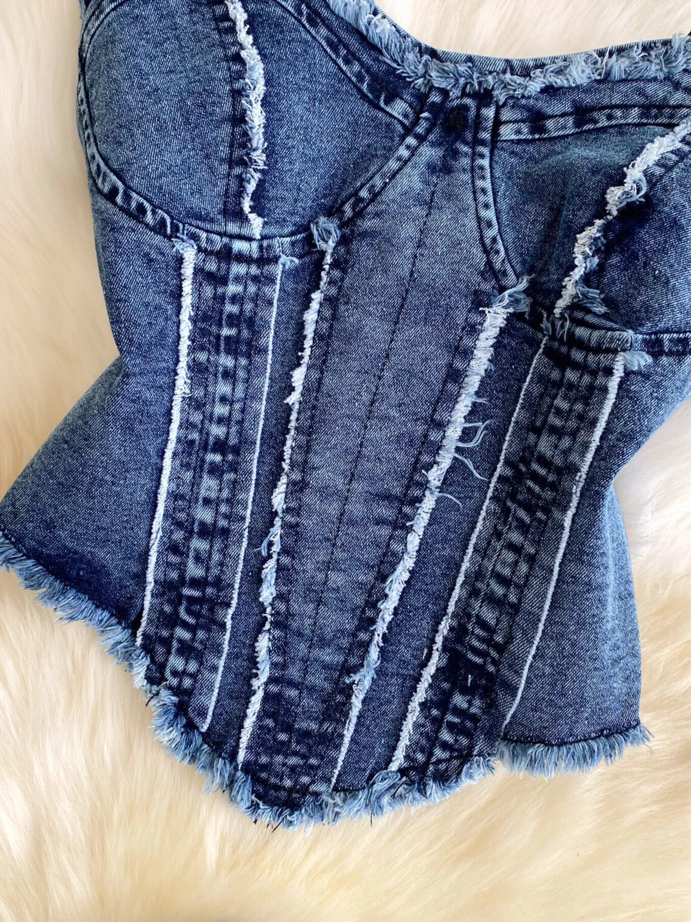 Raw Hem Denim Cami and Flare Jeans Set New Era Fashion LLc